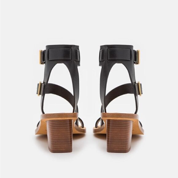 Zadig & Voltaire Leather sandal Cecilia Caprese black heeled sandal Size… - Picture 5 of 17